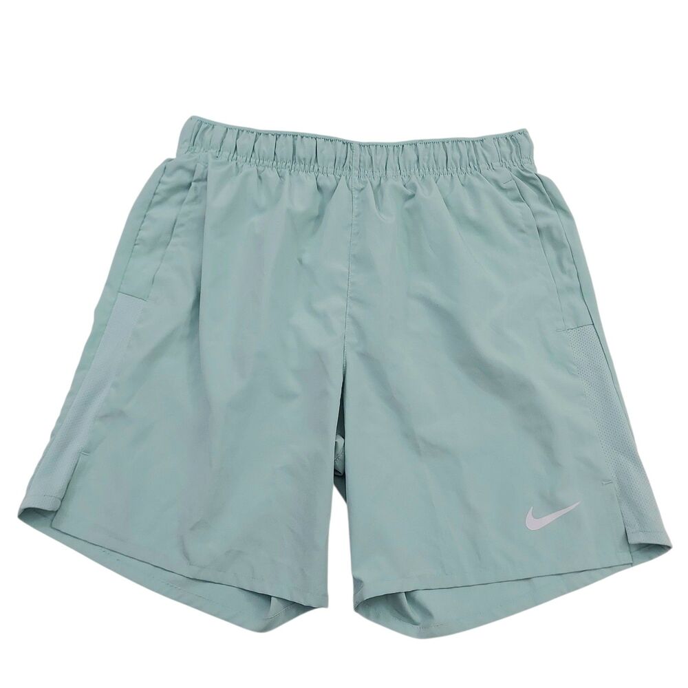 Nike Mens Small Light Green Shorts Dri-FIT Stride 7" Brief Lined Running Gym